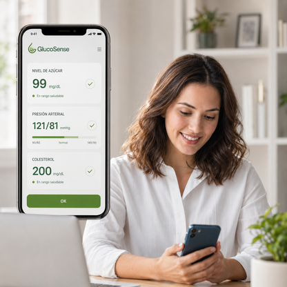 GlucoSense™ 3 en 1 : Medidor de Glucosa Sin Dolor + Colesterol + Presión Arterial + Oxígeno + ENVÍO GRATIS